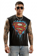 Bartus Men's Summer Solid Color Crew Neck Casual Loose Tank Top