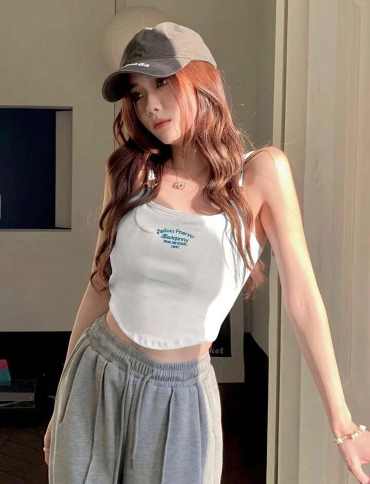 Bartus  Women Simple And Versatile Daily Spring And Summer Matching Tank Top(Including Chest Pads)