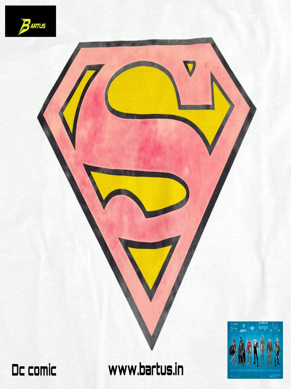 Superman Short Sleeve T-shirt Royal Blue/White