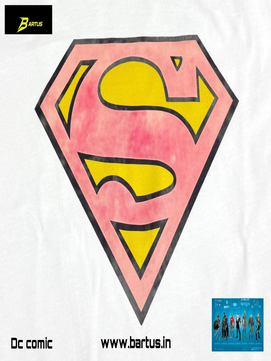Superman Short Sleeve T-shirt Royal Blue/White