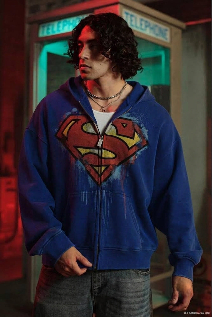 Bartus Superman Apex Zip-Up-Royal Blue