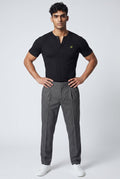 Men's Casual Solid Color Henley Neck Short Sleeve T-Shirt