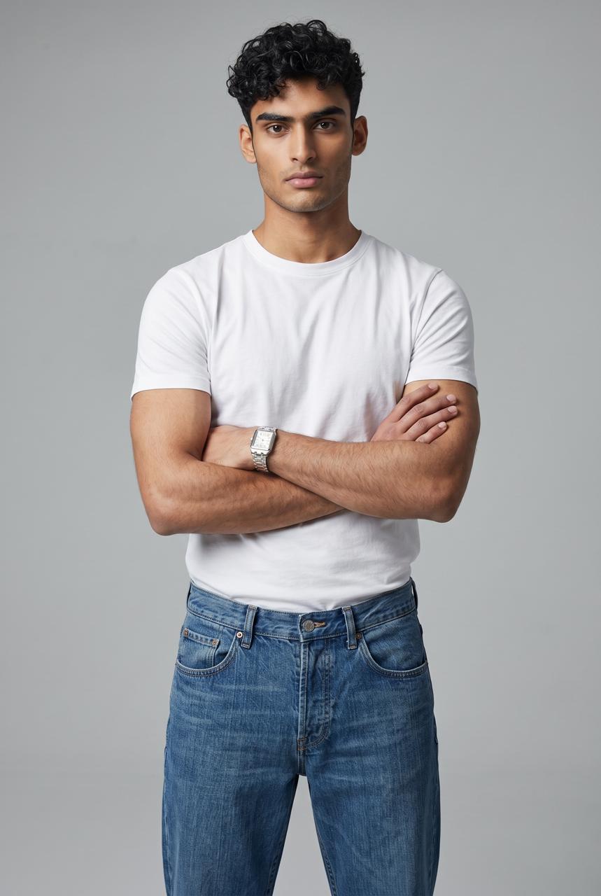 Slim Fit Short Sleeve Crew Neck Basic Blank T-Shirt Essentials All Year Round Capsule Spring&Summer