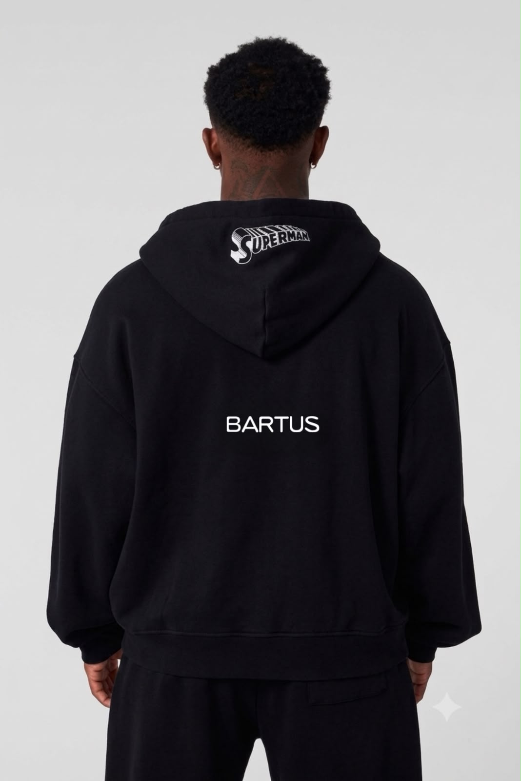 Bartus Superman Apex Zip-Up-Black