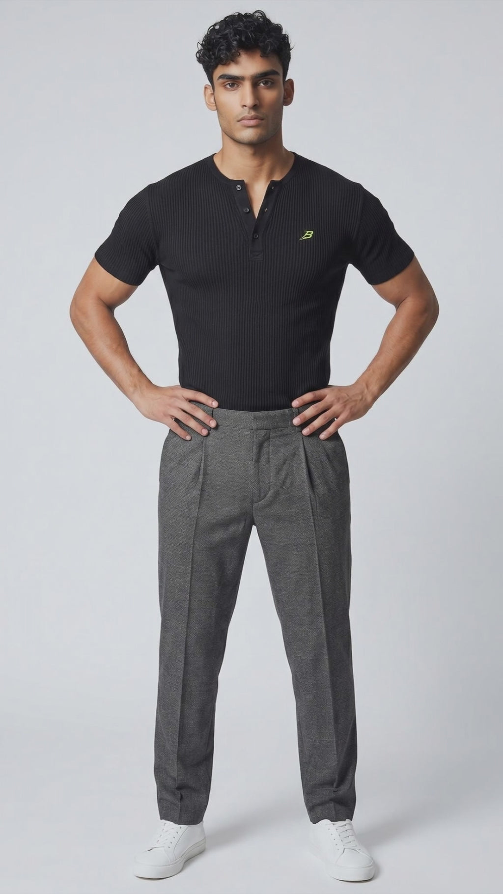 Men's Casual Solid Color Henley Neck Short Sleeve T-Shirt