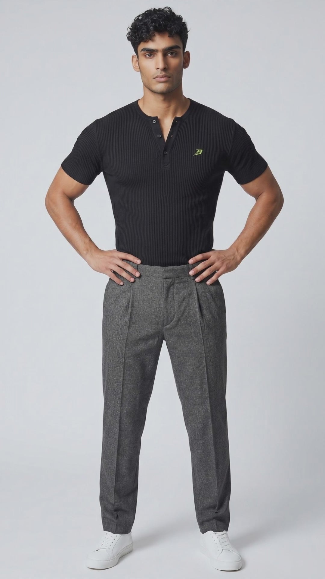 Men's Casual Solid Color Henley Neck Short Sleeve T-Shirt